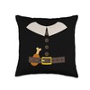 Funny Thanksgiving Pretend Pilgrim Costume With Turkey Leg Throw Pillow