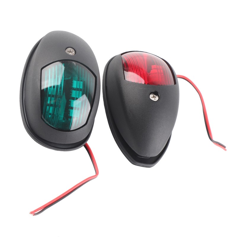2pcs Waterproof Boat Navigation Light Green Red Marine LED for