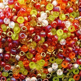 Miyuki Round Seed Beads Size 8/0 22g Tango Mix
