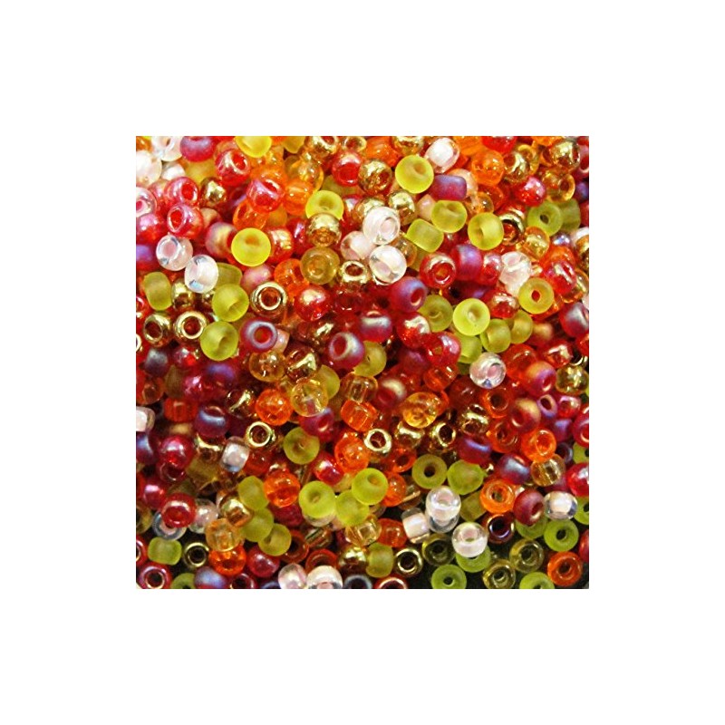 Miyuki Round Seed Beads Size 8/0 22g Tango Mix