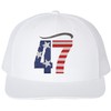 47 USA Flag Hair Top Embroidered Trucker Hat | Support