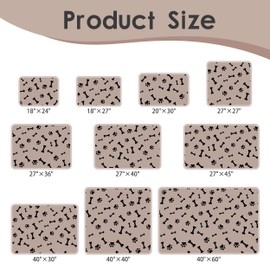 2 Pieces Dog Pee Pads - Washable Dog Rugs Non-Slip Puppy Pads for Small Dogs, Water Absorb Training Pads (24x18 (2pack), beige)