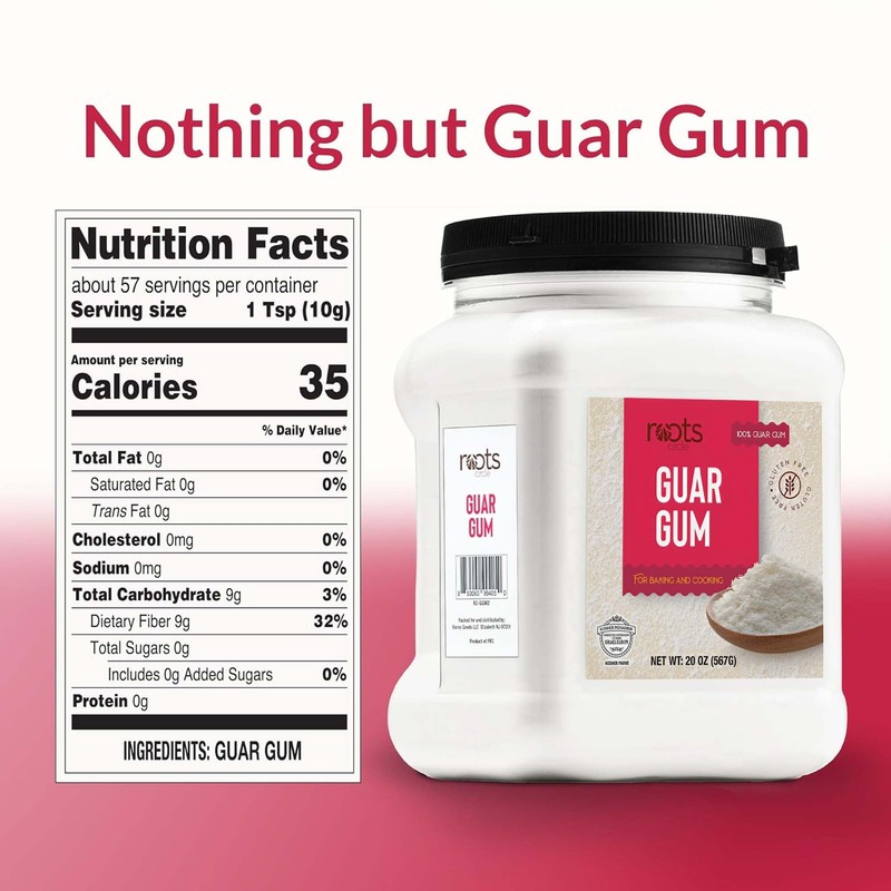 Roots Circle Premium Guar Gum Powder - Plant-Based Thickener &