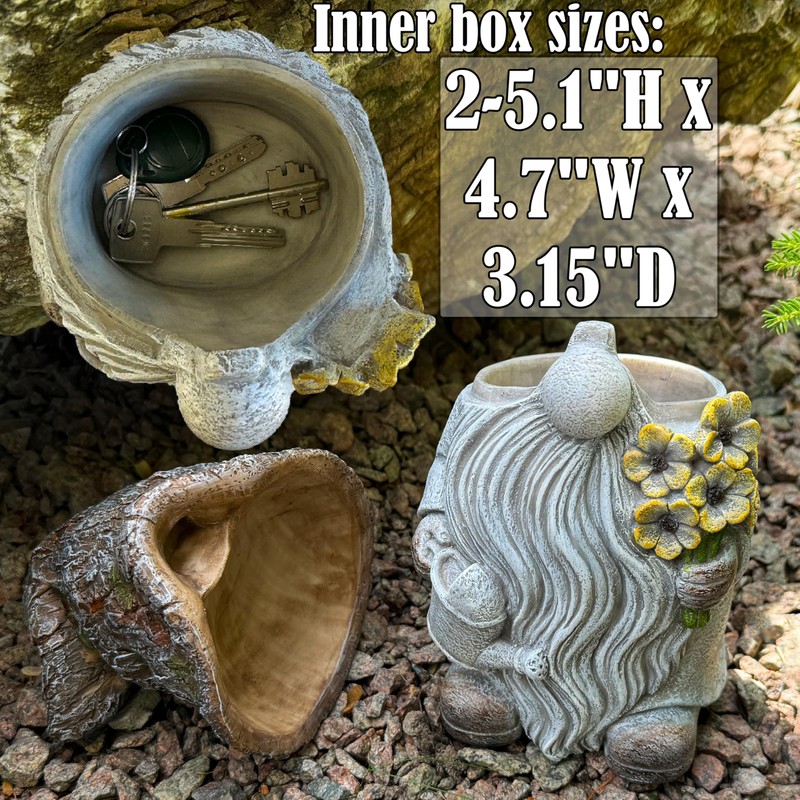 Mood Lab Garden Gnome - Key Hider Gnome Figurine -
