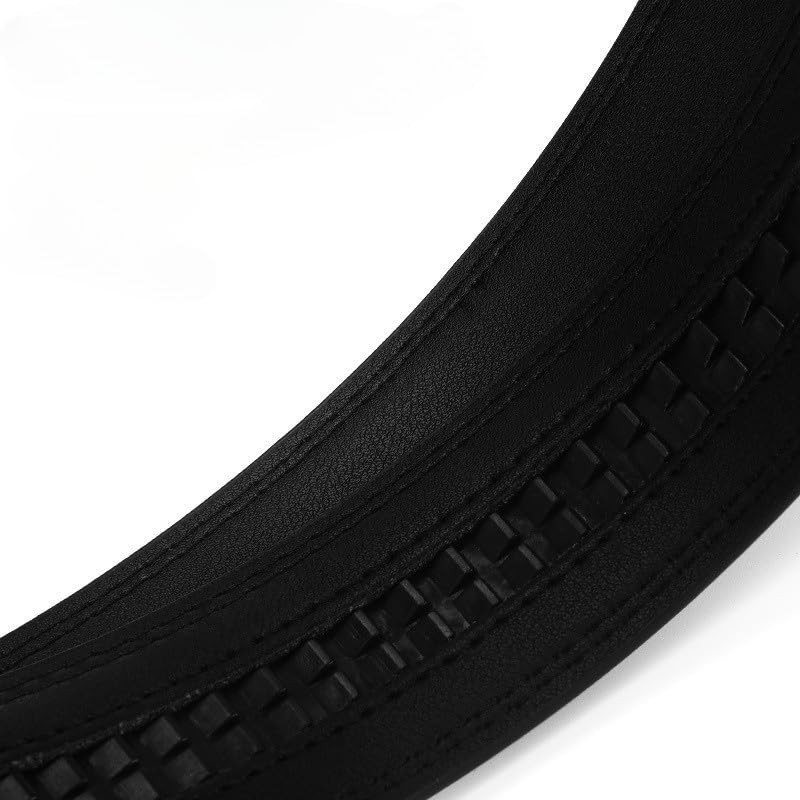 Acewin Men's Leather Belt, Automatic Work Belt, Adjustable, Width 35