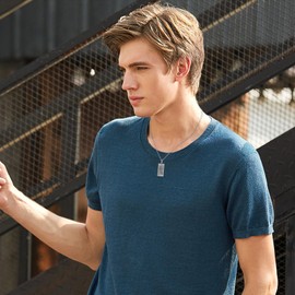 VASSAGO Islamic Necklace for Men Women Quran Ayatul Kursi Necklace Muslim Allah Necklace Arabic Jewellery Gift Stainless Steel, Stainless Steel, No Gemstone