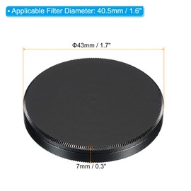 PATIKIL 40.5mm Lens Cap Set of 2 Camera Lens Cap Cover Universal Front Metal Lens Filter Stack Cap Protective Case for 40.5mm Camera Circular Polarizing Fader ND Filter Black