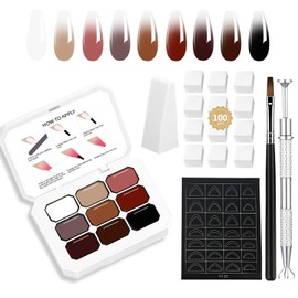 AOBOO Ombre Nail Polish Professional Gradient Nail Art 9 Color Pat Painting Gel With 100PCS Nail Sponges & Grabbing Pen For Efficient Completion Of Painting Gel For Nail Art Complex Design (1)