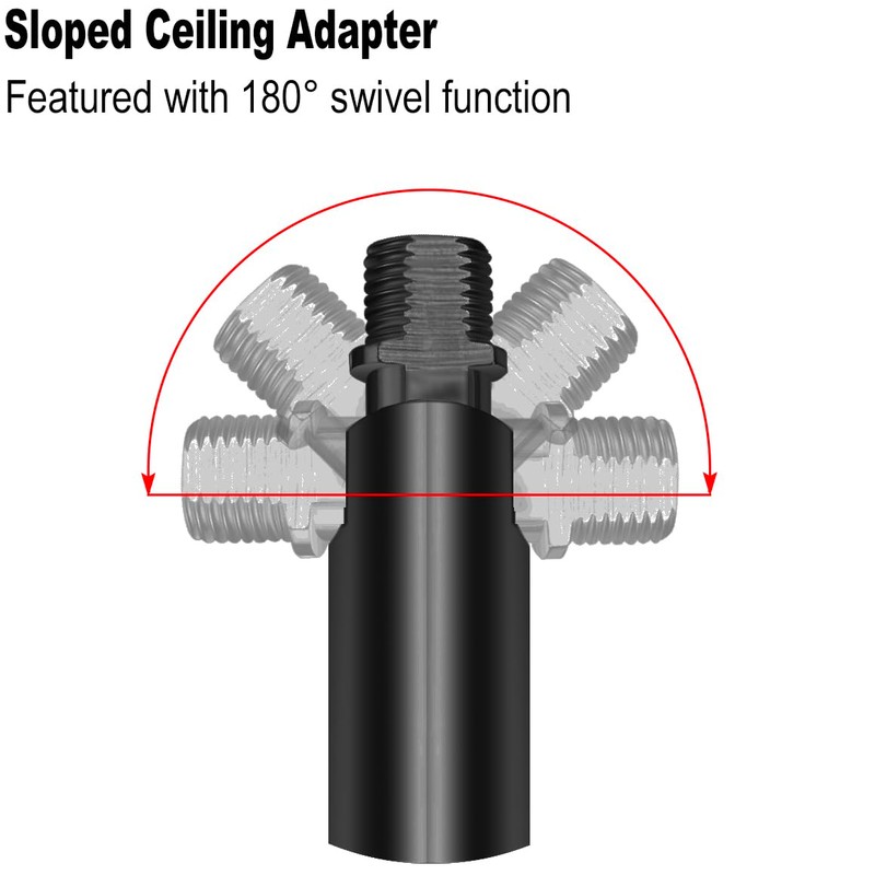 8 Pieces M10 Threaded Extension Poles Lighting Fixture Downrods Stems