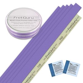FretGuru Leveling Beam Replacement Sandpaper - 320 Grit 5 - Pack Self - Adhesive Strips for All Sanding Beam Fret Leveler 16” 400mm P320