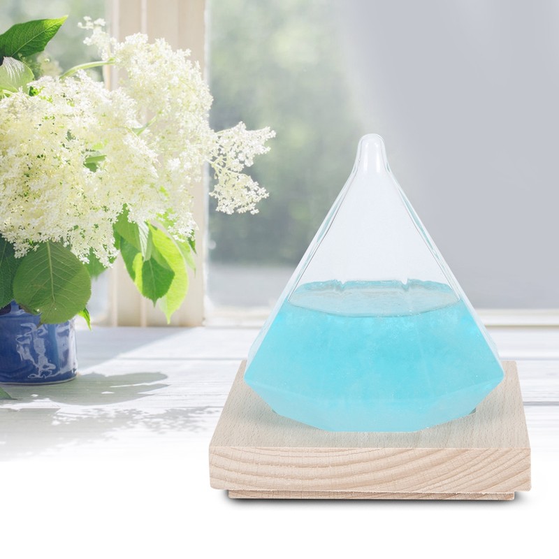Distinctive Diamond Shape Weather Forecast Glass Bottle Home Decoration Birthday