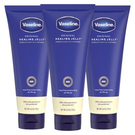 Vaseline Original Healing Jelly - Paquete de 3 jalea curativa original para hidratación sin desorden sobre la marcha, con fórmula de pureza purificada garantizada, 6.8 onzas
