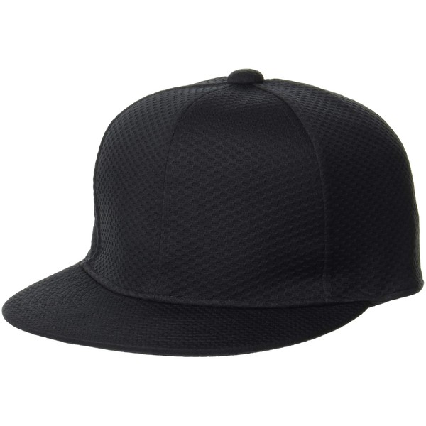 SK BC068 Men's Baseball Cap, Flat Brim, black (90)