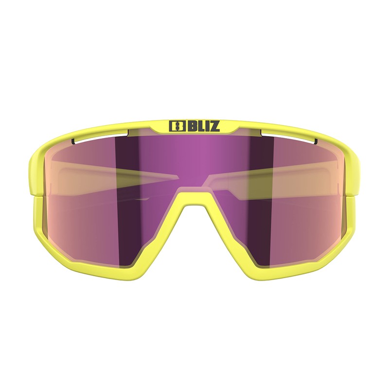 Bliz Fusion Sports Glasses Matt Neon Yellow Brown Purple
