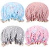 Tbestmax Gorros Ducha Mujer Niña Reutilizables Impermeables Doble Capa Estampado