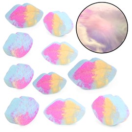 Toyland® Pack of 10 Lip-shaped Bath Bombs - Rainbow Fizzer - Party Bag Fillers