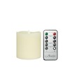 Stonebriar 3 Count Ivory Real Wax 3x3 Flameless LED Pillar
