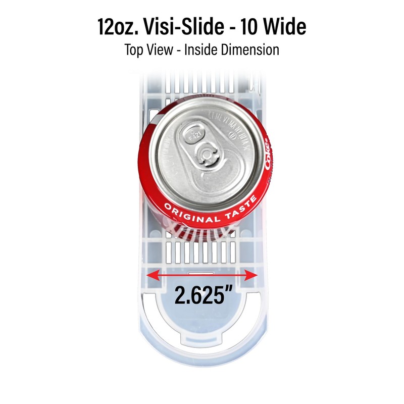 Display Technologies Visi-Slide Gravity Fed Organizer, low ring for 12-16oz