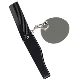 Mikinona Portable Foldable Comb Travel Folding Keychain Beard Comb Fine Tooth Hair Tool for Men