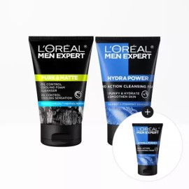 Man 맨 클렌징폼 100ml 2종 숯파우더+아쿠아)+클렌징폼 50ml Men Cleansing Foam 100ml 2 Types (Charcoal Powder+Aqua) + Cleansing Foam 50ml [Basic product]
