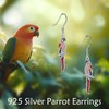 Parrot Earrings 925 Sterling Silver Parrot Earrings Bird Jewellery Birthday
