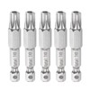 HARFINGTON 5pcs T45 Star 5 Point Screwdriver Bit 1/4" Hex