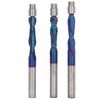3 Piezas 1/4 Vástago Flush Trim Router Bit Set Carburo