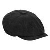 HAPPYPOP Men's Flat Cap Black Driving Cabbie Hunting Flat Cap
