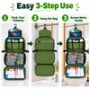 Hanging Toiletry Bag for Travel – Waterproof Foldable Organizer for