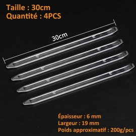 ASelected Set of 4 Motorcycle Mounting Levers, 30 cm Tyre Mounting Iron Made of Manganese Steel, Mounting Lever, Tyre Remover, Mounting Bar, Repair Tools for Cars, Motorcycles and Bicycles