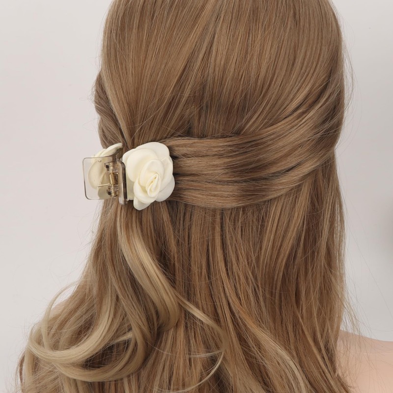 MOTIBACK Haarspange mit Blume, Blumen Design Haarspangen mit Anti-Slip &