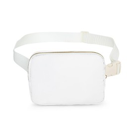 Waterproof Fanny Packs for Women Mini Belt Bag for Kids Fanny Packs for Women Mini Belt Bag Fanny Packs for Women Waterproof Waterproof Crossbody Pack Fashion Belt Bag with Adjustable Strap, White,