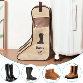 Boot Bags for Cowboy Boots - 2 Pack Portable Boot Storage Bag Boot Storage Organizer Tall Boots - Dust Proof Travel Shoe Bags for Packing, Home Storage, Travel Closet Wardrobe Shoe Cabinet
