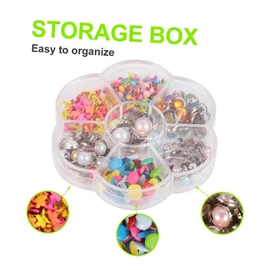 Gatuida Colorful Mixed Metal Mini Brads for DIY Craft Nail Material Box Safe and Easy to Use Handmade Fasteners for Creative Projects