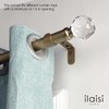 ILAISIHOME Luxury Gold Decorative Single Curtain Rod Set with Crystal-clear