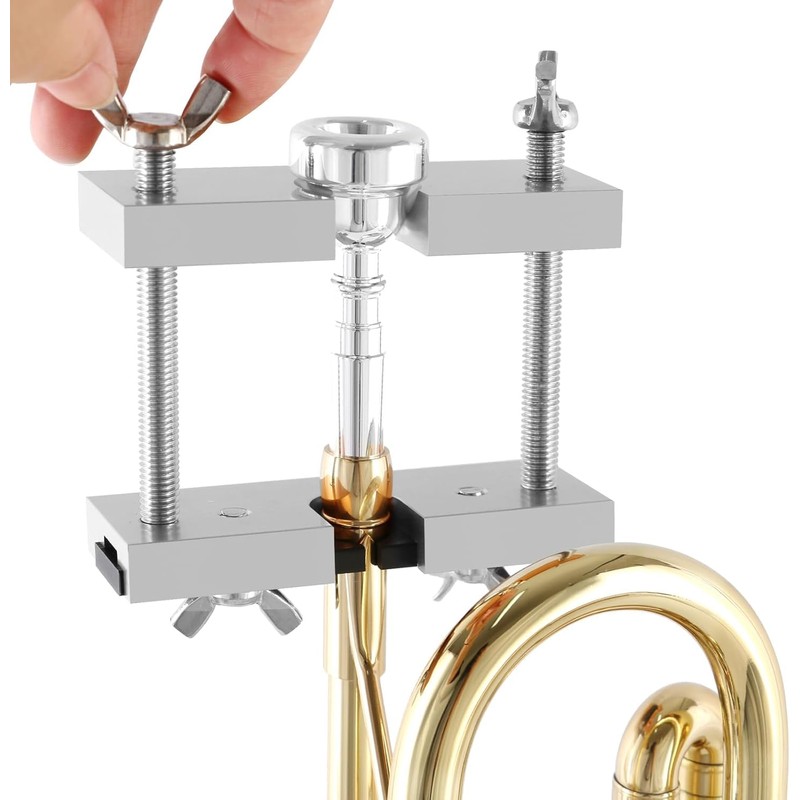 Zodazoqa Adjustable Mouthpiece Puller Tool Silver Aluminum Mouthpiece Puller Tool