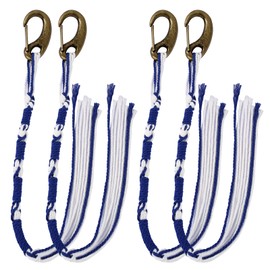 DRMFLE 4pcs Set of Vibrant Tzitzits Tassels for Prayer Shawls, Home Decor Tassels with Buckles for Hebrew Men Women, Ideal for Hanukkah, Weddings & All Occasions (Bronze Buckle Blue)