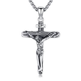 Cross Necklace for Women 925 Sterling Silver Christian Necklace with Jesus Cross Patron Saint Amulet Cross Necklace Jewellery Gifts for Birthday Graduation, Sterling Silver, No Gemstone