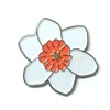 GBJUK White Daffodil Flower Pin Lapel Badge with Butterfly Clasp