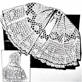 Unbranded R2620 Vintage Mail Order CIRCULAR SHAWL Pattern to Crochet (reproduction)