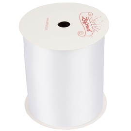Zofrud White Satin Ribbon 3 1/2 Inch wide x 10 Yds - Large Ribbon Ideal for Bows, Sewing, Flower Bouquet, Gift Wrapping and Crafts - (#029)
