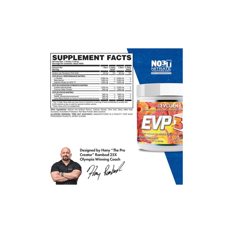 Evogen Evp 3d 40 Servicios Sabor Peachs Rings