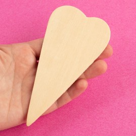 Unbranded Package of 24 Unfinished Primitive Wood 5-3/8" Heart Cutouts