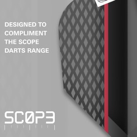 TARGET Darts Scope Pro Ultra Dart Flights, 9 Pack – NO.6 Shape Flights | Professional Dart Accessories, Scope Dart Flight Set, Multipack Flights Set, Black & Red