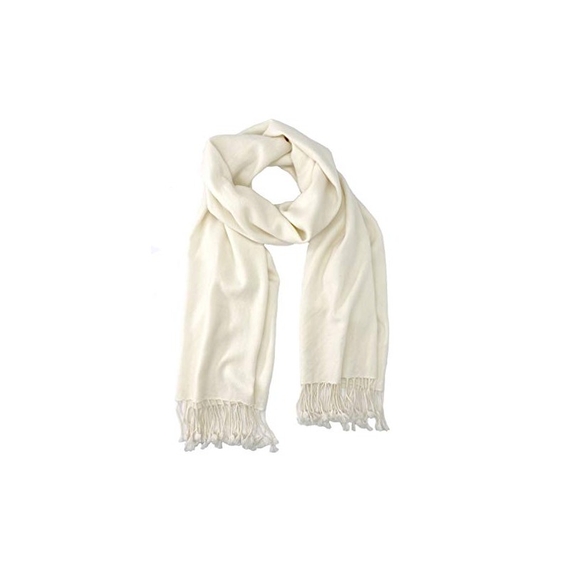 Pure Cashmere Pashmina Shawl 3 Ply Natural