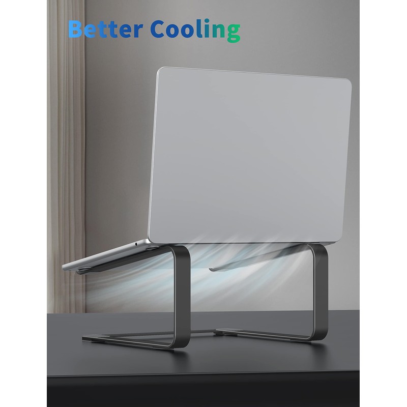 SOUNDANCE Laptop Stand for Desk, Metal Computer Riser, Heavy Stable
