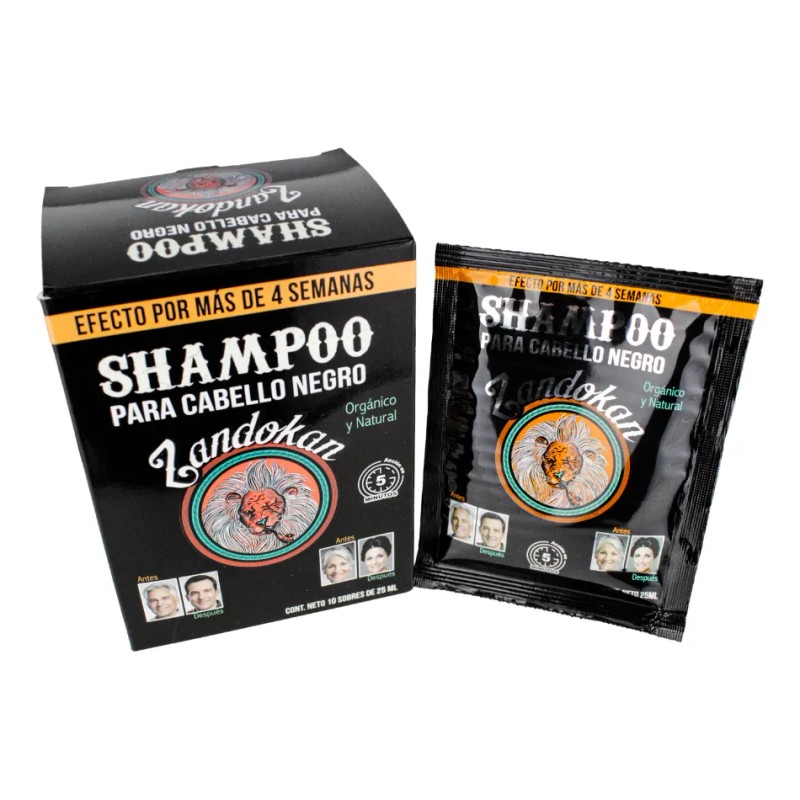 Zandokan Tinte Cubre Canas Negro, 10 Sobres De 25 Ml