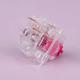 Gateron Aliaz Silent Pink Keyboard Switches, 5-Pin Tactile 60gf Switches,Black-Plated Spring Key Switches Suitable for MX Mechanical Keyboards (36PCS)