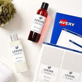 Avery Waterproof Rectangle Labels with Sure Feed, 3-1/3" x 4", 300 White Labels (36572)