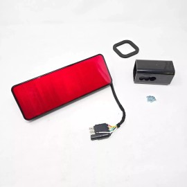 Da Vic Auto 2" Receiver Tow Hitch Brake Reverse Sequential Signal Light Cover Red Reflector